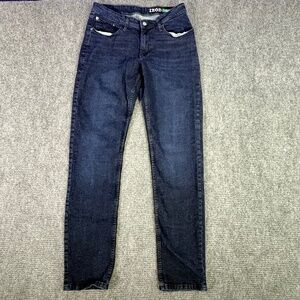 IZOD Men's Straight Fit Jeans Dark Wash Denim Stretch 32x34